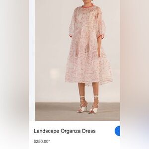 Landscape Organza Dress, LOVEBIRDS - Small